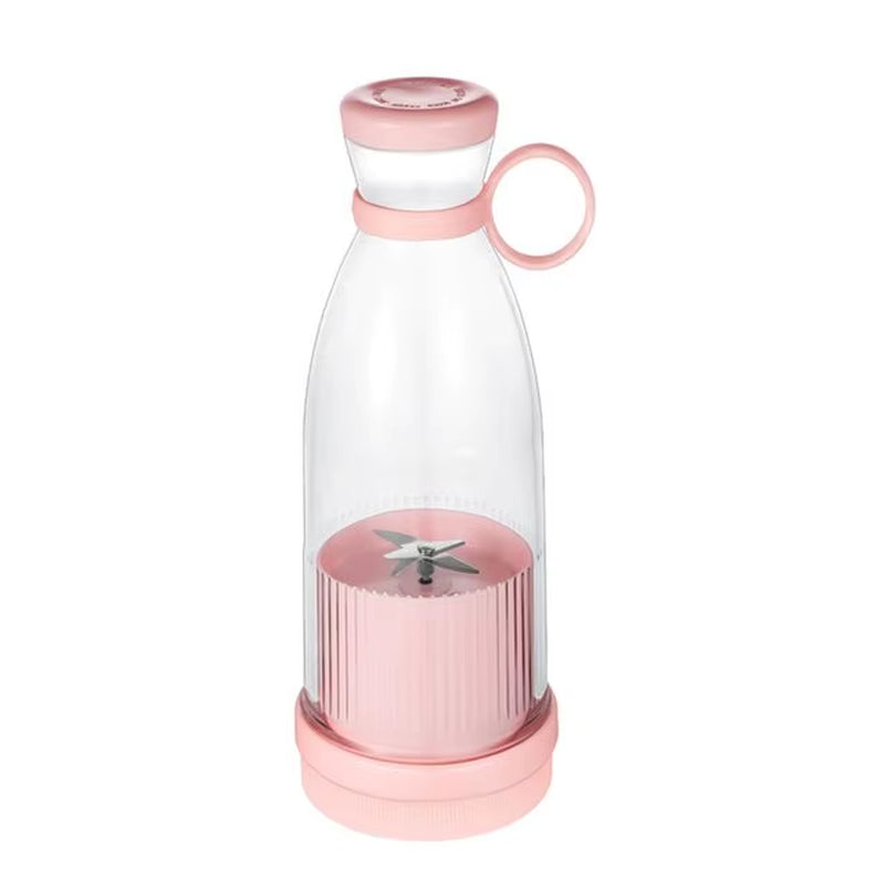 USB Rechargeable Portable Blender Juicer 380Ml Compact Smoothie Maker for Fruits Vegetables Quiet Cordless Mixer with Travel Lid